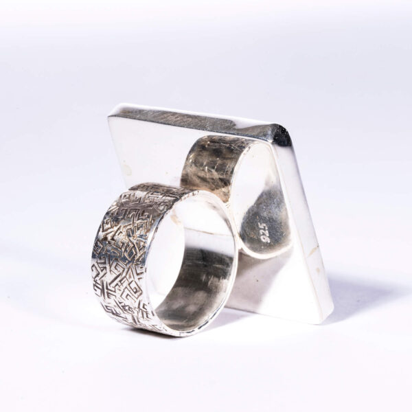 Sterling Silver Square Ring