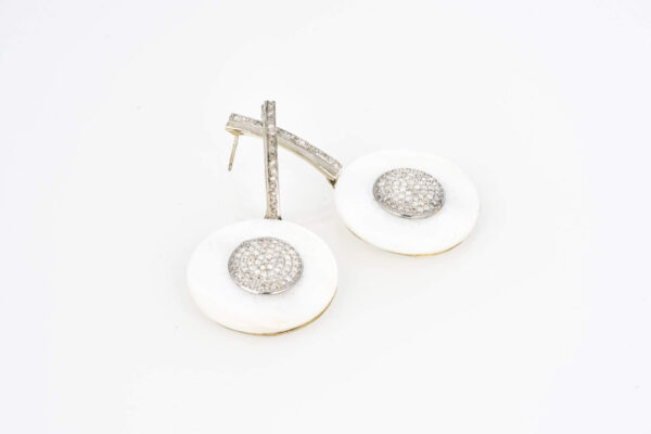 Diamond & Pearl Drop Earrings