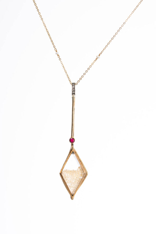 Pearls & Gold Drop Necklace