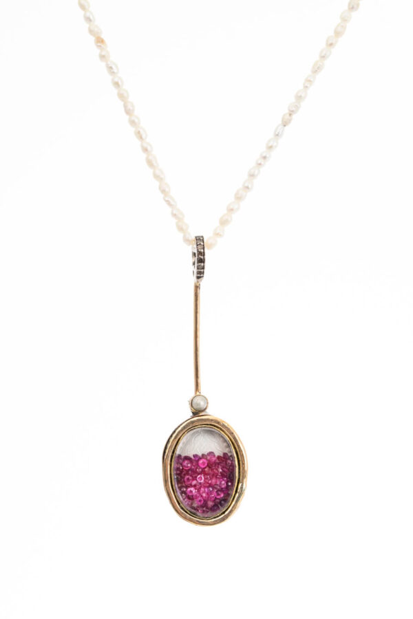 Pearls & Gemstones Gold Drop Necklace
