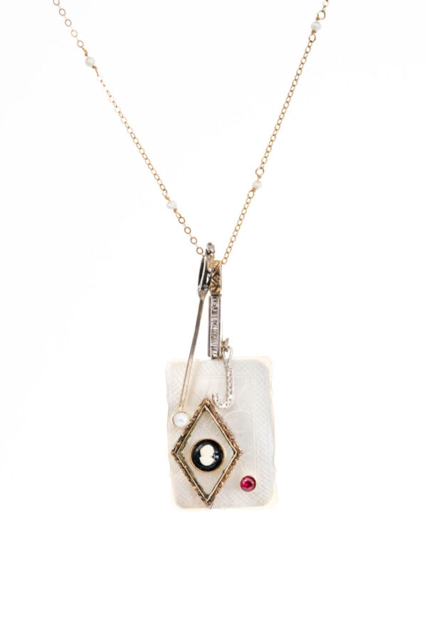 Charmed Pearl Gold Drop Necklace